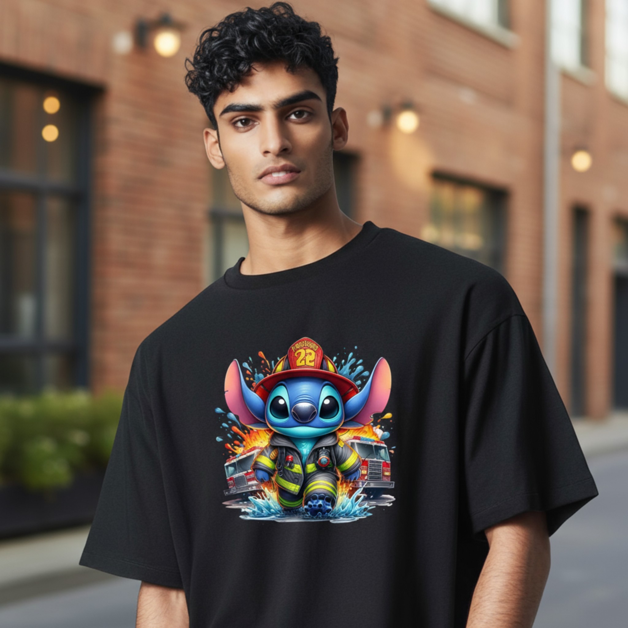 T-Shirt Stitch Pompier