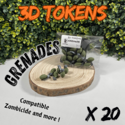 3D Tokens Jetons 3D Grenades