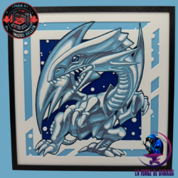 Dragon Blanc aux Yeux Bleus